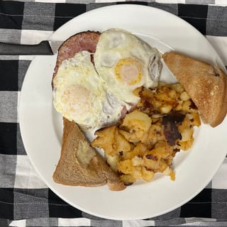 Grilled Ham, Steak & Eggs