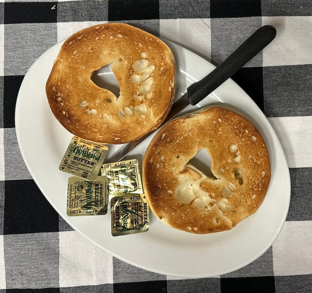 Toasted Bagel With Butter (Side).
