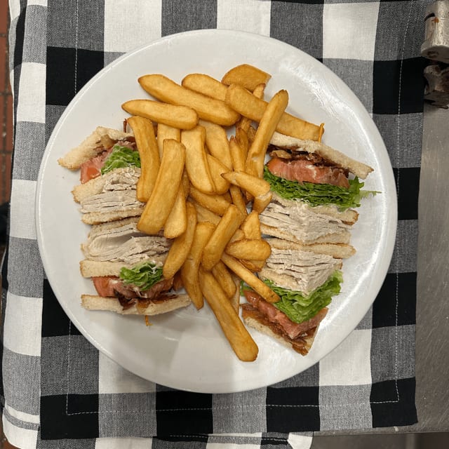 Sliced Turkey Triple Decker.